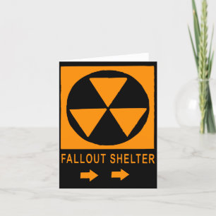 Vintage Fallout Shelter Sign  Thank You Card