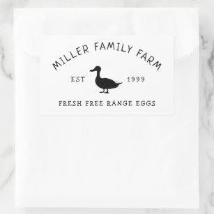 Vintage Family Farm Egg Carton Sticker