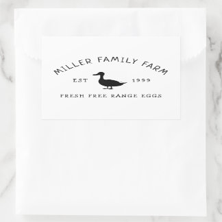 Vintage Family Farm Egg Carton Sticker