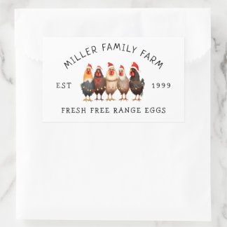 Vintage Family Farm Holiday Edition Egg Carton Sticker