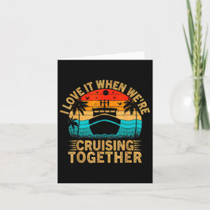 Vintage Family Matching Couple Cruise Ship Cruisin Card