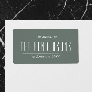 Vintage Family Name Green Address