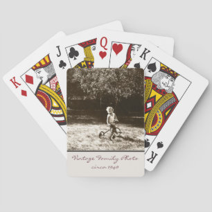 Vintage Family Photo Customized Playing Cards