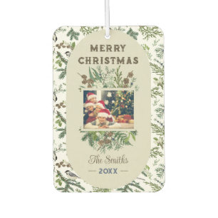 Vintage Family Photo Foliage Greenery Christmas Air Freshener