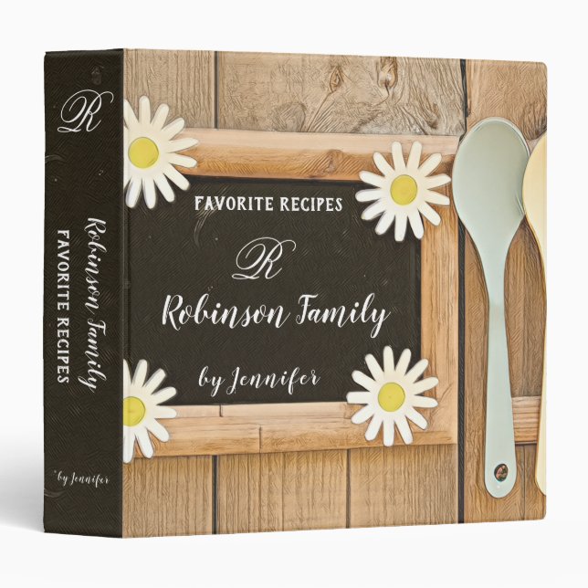 Vintage Family Recette Cookbook 3 Ring Classeur (Devant/Côté)