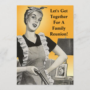 Vintage Family Reunion Happy Homemaker Invitation