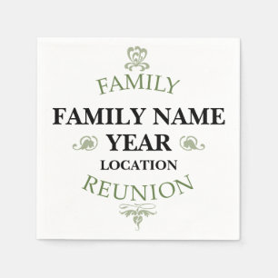 Vintage Family Reunion Paper Napkins