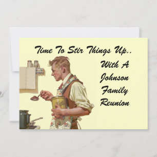 Vintage Family Reunion Stir Things Up Invitation
