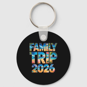 Vintage family trip 2026 cousin vacation holiday keychain
