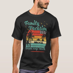 Vintage Family Vacation 2022 Florida Keys Beach T-Shirt