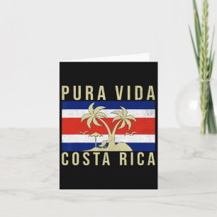 Vintage Family Vacation Costa Rica Flag Pura Vida  Card