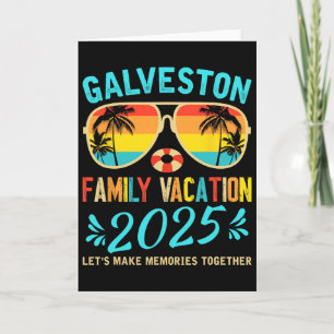 Vintage Family Vacation Galveston Beach 2025 Texas Card