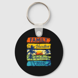 Vintage Family Vacation Myrtle-beach 2026 Matching Keychain