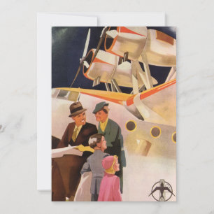 Vintage Family Vacation Via Seaplane w Propellers
