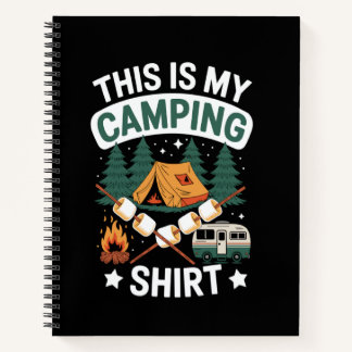 Vintage Fan Designs Hiking Campfire Vintage Campin Notebook