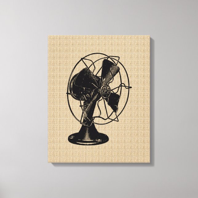 Vintage Fan on Canvas Print (Front)