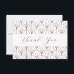 Vintage Fan Pattern Thank You Card<br><div class="desc">This elegant versatile thank you card with a pretty vintage fan pattern on a cream background,  is perfect for any occasion from wedding,  to baby shower to retirement party,  and more. Personalize the back of the card with your names,  and a thank you message.</div>