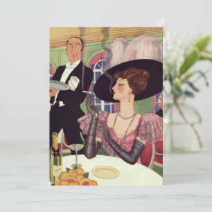 Vintage Fancy Elegant Champagne Bachelorette Party Invitation