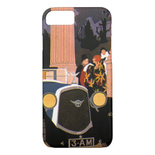 Vintage Fancy Travel, Elegant Convertible Car Case-Mate iPhone Case