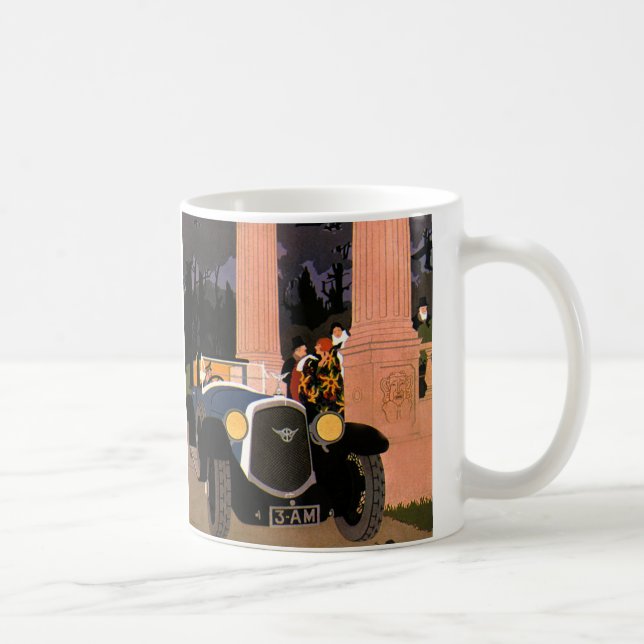 Vintage Fancy Travel, Elegant Convertible Car Coffee Mug (Right)