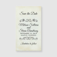 Vintage Fancy Western Wedding Save the Date