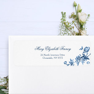 Vintage Fantastic Fountains and Trees Toile-Blue