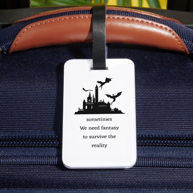 Vintage Fantasy  Dragon  Luggage Tag (Back Insitu 4)