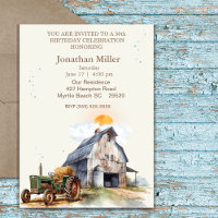 Vintage Farm  50th Birthday Tractor Party  
