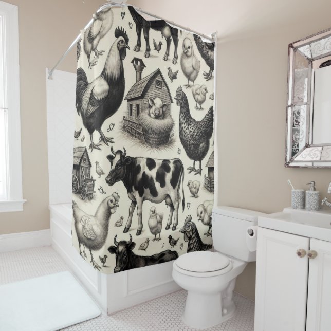 Vintage Farm Animals Painting (In Situ)