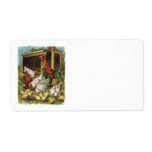 Vintage Farm Animals, Rooster, Hens, Chickens