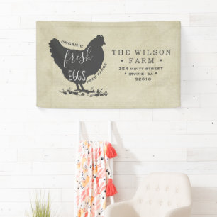 Vintage farm decorative script banner