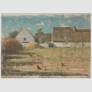 Vintage Farm Decoupage Tissue Paper