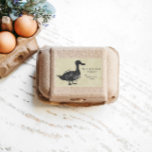 Vintage Farm Duck Egg Carton Address Sticker<br><div class="desc">Customise your farm business with personalised duck egg carton label which can be used as a promotional material in mailing also. Vintage farmhouse style with duck illustration holding important notes on your produce and your business info in sans serif font. Visit our store for more items in this collection and...</div>