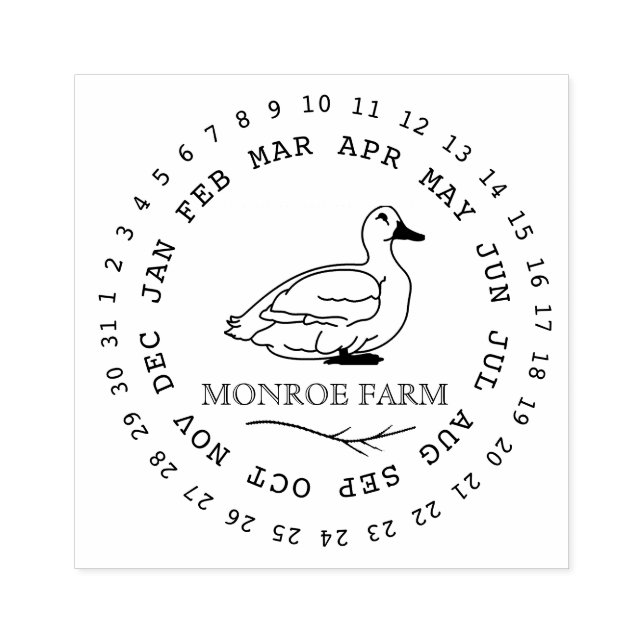 Vintage Farm elegant Duck Egg Carton Stamp (Imprint)