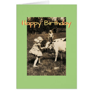 Vintage farm Finland Birthday card
