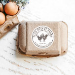Vintage Farm Fresh Eggs Carton Label<br><div class="desc">Vintage Rooster and chicken  Farm Fresh Eggs Carton Label sticker</div>