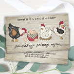 Vintage Farm Fresh Eggs Cute Chicken Farmhouse Business Card<br><div class="desc">These farm fresh egg business cards feature a charming, hand-painted watercolor design with a vintage and rustic feel. Perfect for farmhouse and homestead egg sales, these cards highlight your family business and the free-range, organic nature of your chicken eggs. The whimsical and charming design is sure to catch the eye...</div>