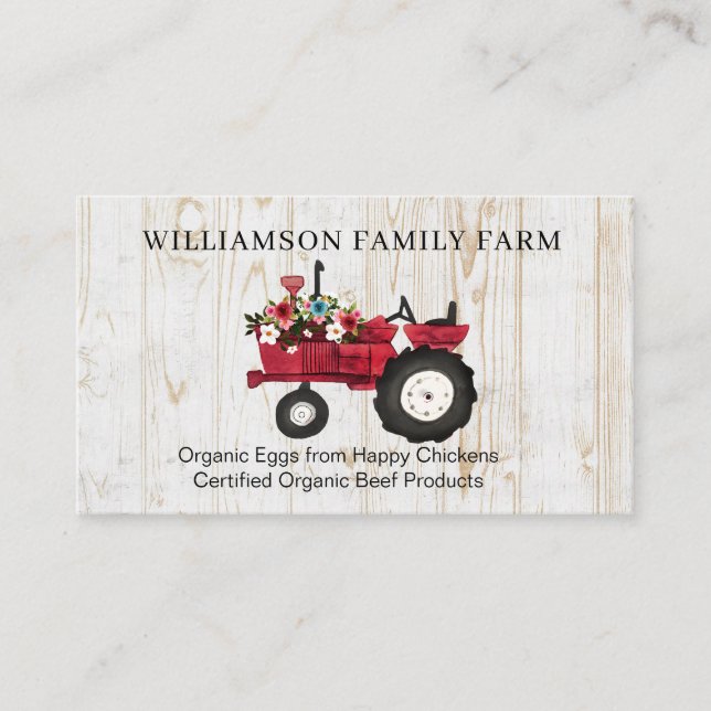 Vintage Farm Fresh Eggs & Meat Farmhouse  Business Card (Front)