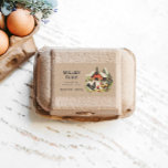 Vintage Farm Kraft Script Egg Carton Label<br><div class="desc">Upgrade your homestead or family farm with this beautiful vintage egg carton label featuring an easily customizable script with watercolor chicken illustrations. Check out our store for more egg carton label designs.</div>