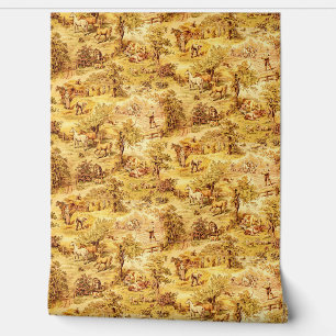 Vintage Farm Scenes pattern Wallpaper