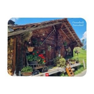 Vintage Farm Shed in Gimmelwald, Switzerland  Magnet