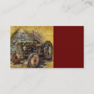 Vintage Farm Tractor Old Barn Shed Business Card
