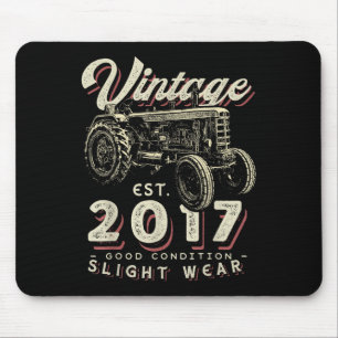 Vintage Farmer Tractor Established 2017 5th Birthd Mouse Pad