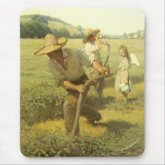 Vintage Farmers, Back to the Farm by NC Wyeth Mouse Pad
