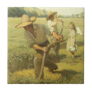 Vintage Farmers, Back to the Farm by NC Wyeth Tile