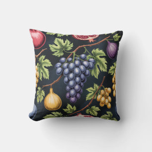 Vintage Farmers Market Fruit Throw Pillow