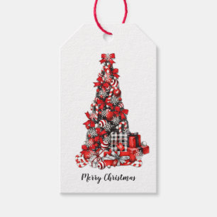 Vintage Farmhouse Christmas Tree Merry Christmas  Gift Tags