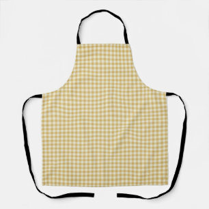 Vintage Farmhouse Gingham, Tan & Beige Apron