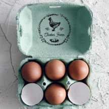 Vintage Farmhouse Hen Personalised Egg Carton