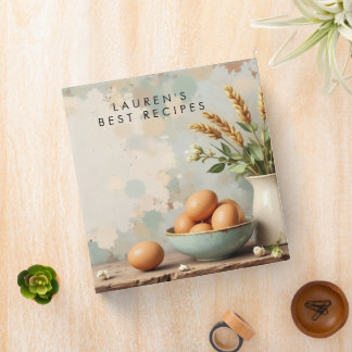 Vintage Farmhouse Kitchen Rustic Cozy Binder